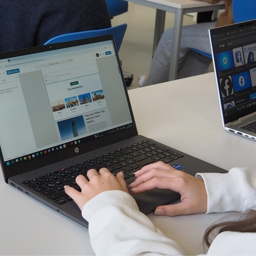 Arbeiten an einem Webdesign Projekt